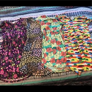 4 LuLaroe Mae dress. Has pockets! Size 8 $60 for 4